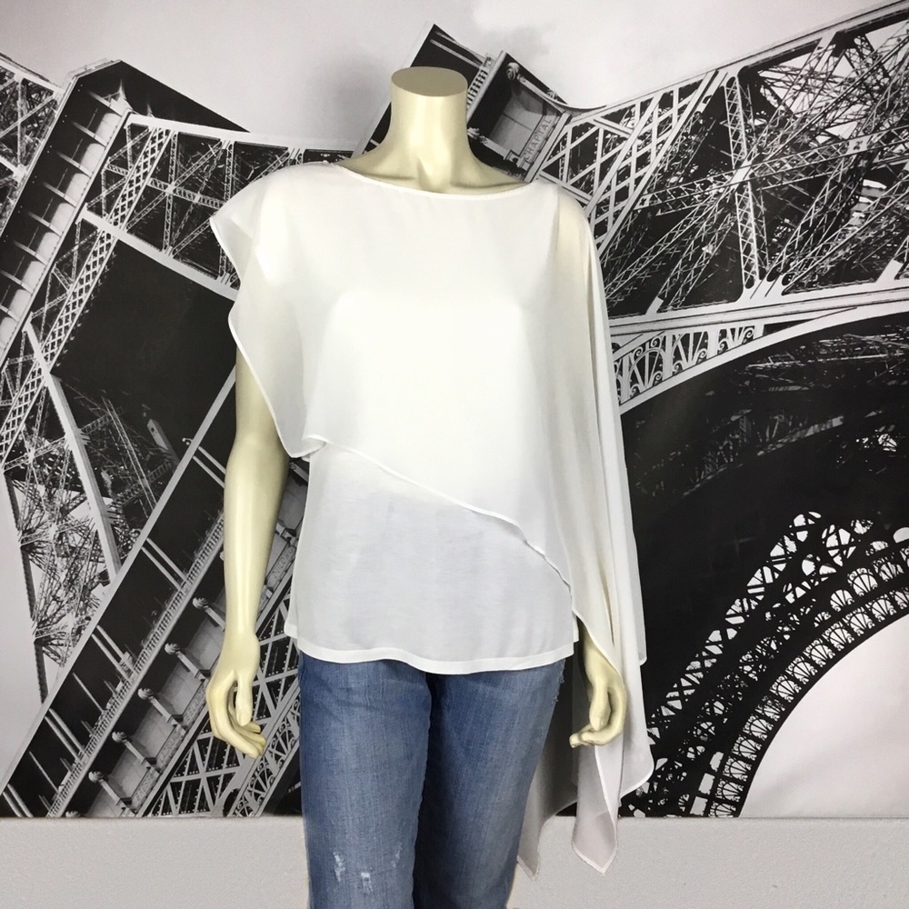 HAUTE HIPPIE Dramatic White Top NWT EXCELLENT